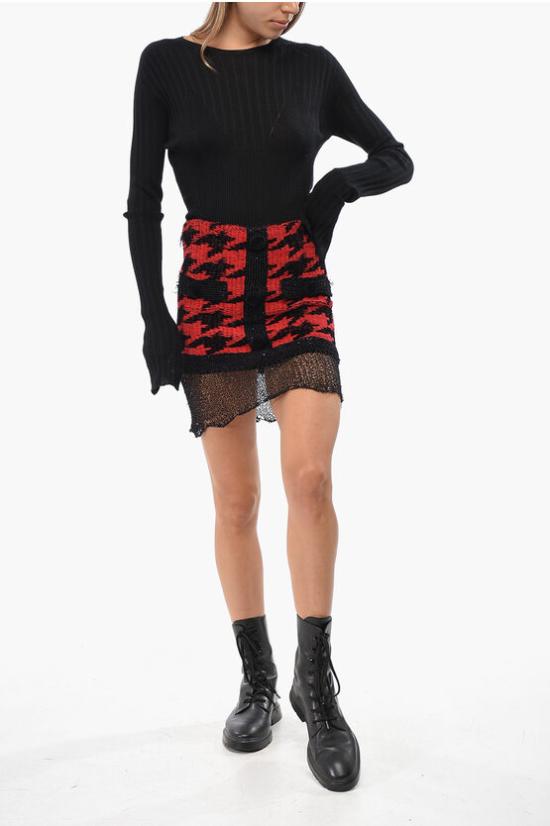  발망 숏 스커트 YF1LA169KC20EAE Red - BALMAIN