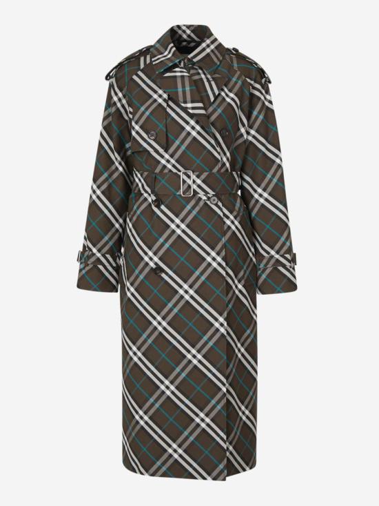  버버리 롱 체크 코튼 블렌드 트렌치 코트 8095300 C1213 SNUGIPCHECK