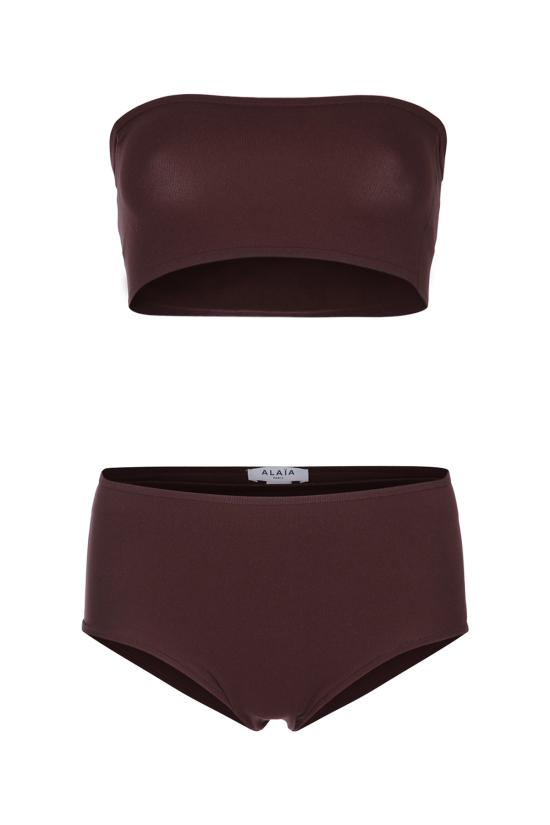 25SS 알라이아 비키니 수영복 AA9A1024M826A 719 CHOCOLAT