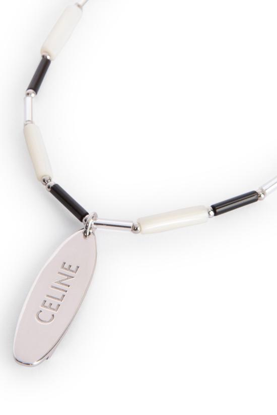 24FW 셀린느 네크리스 460ZS6BBR 38SW BLACKSILVERWHITE - CELINE