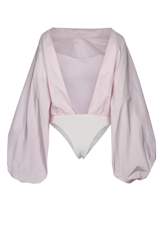 25SS 알라이아 바디수트 티셔츠 AA9H1162W039A 416 ROSEPALE - ALAIA