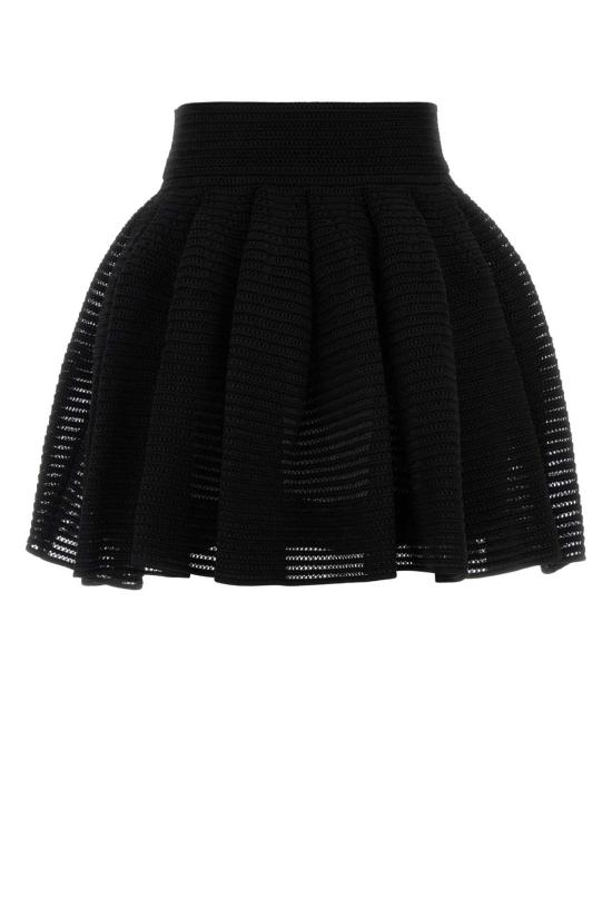 25SS 알라이아 숏 스커트 AA9J2249K008A 995 Black - ALAIA