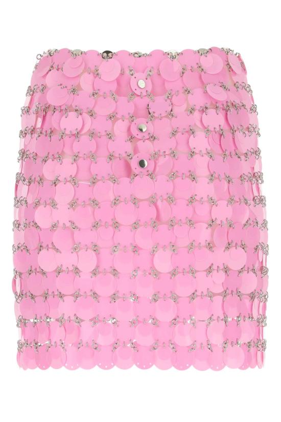  파코라반 숏 스커트 22AIJU263PS0131 P652 Pink - PACO RABANNE