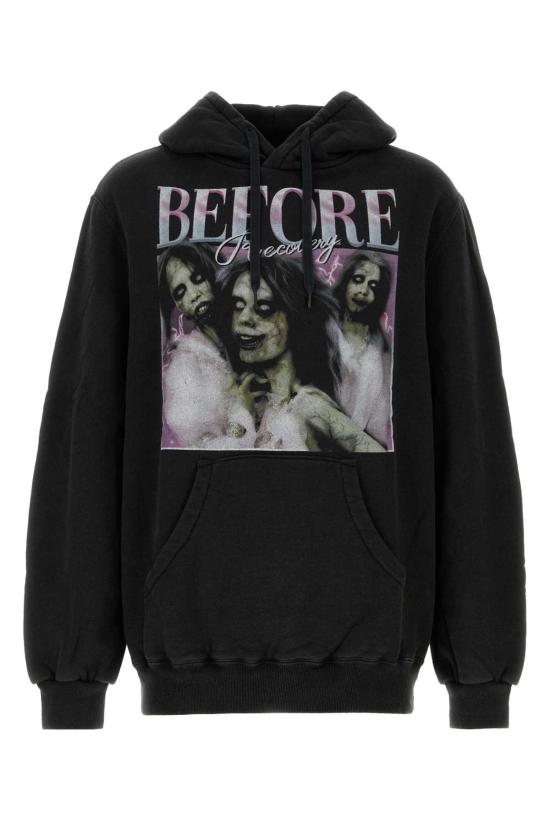 24FW 더블릿 후드 티셔츠 24AW28CS335 BLACK Black