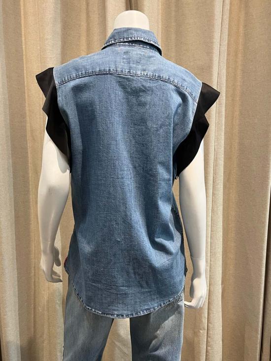  Aquarius Cocktail 데님 셔츠 아쿠아리우스 칵테일 행크 빈티지 웨스턴 셔츠 (주름 장식 포함) - AQUARIUS COCKTAIL