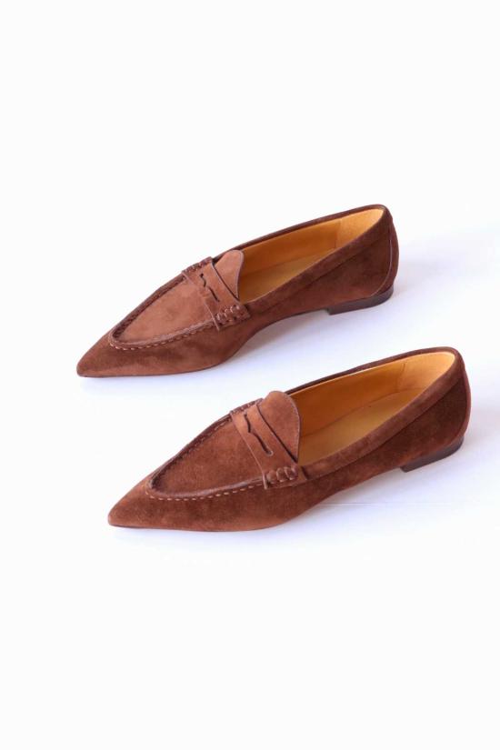  알13 로퍼 R13 포인티드 토  브라운 스웨이드 - R13