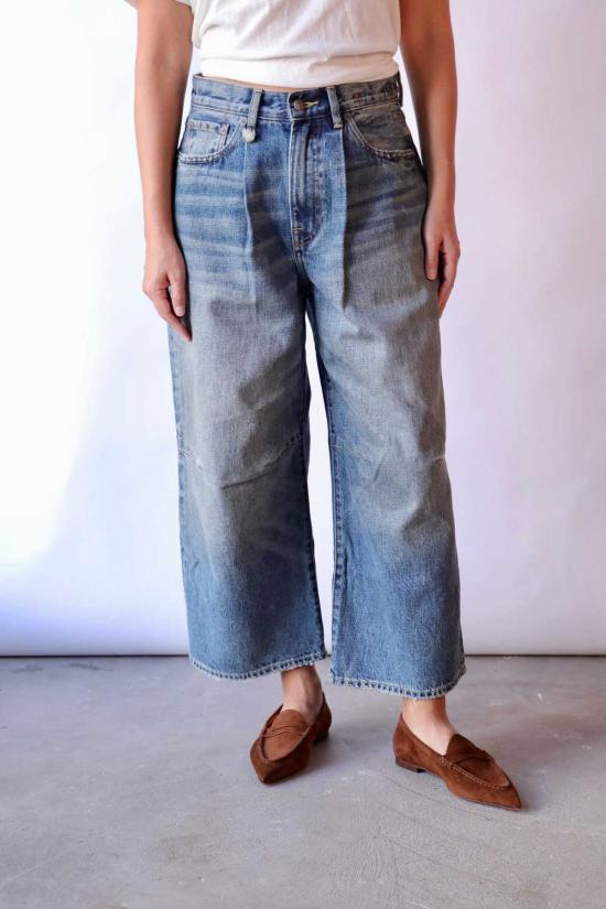  알13 데님 팬츠 R13 크롭 와이드 레그 진