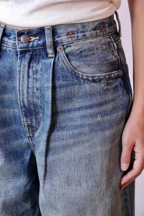  알13 데님 팬츠 R13 크롭 와이드 레그 진 - R13