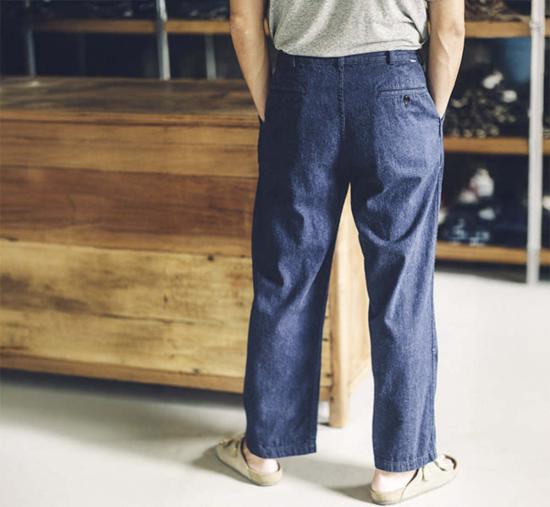  오어슬로우 데님 팬츠 Or Slow Two Tuck 와이드  팬츠 - ORSLOW