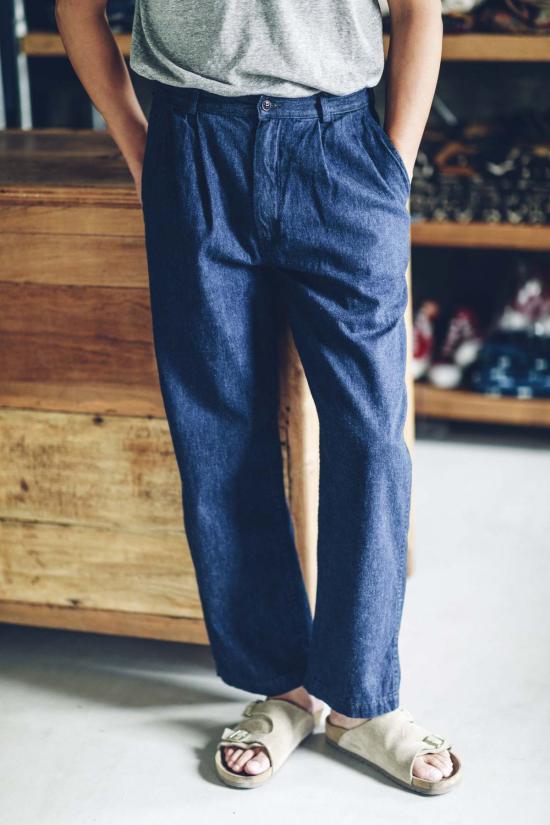  오어슬로우 데님 팬츠 Or Slow Two Tuck 와이드  팬츠