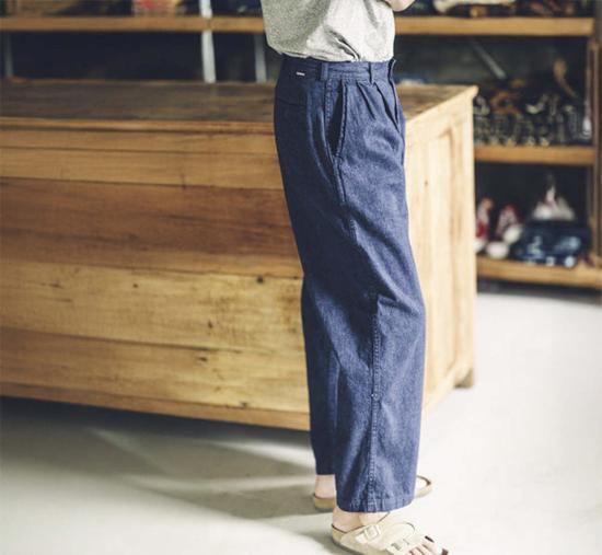  오어슬로우 데님 팬츠 Or Slow Two Tuck 와이드  팬츠 - ORSLOW