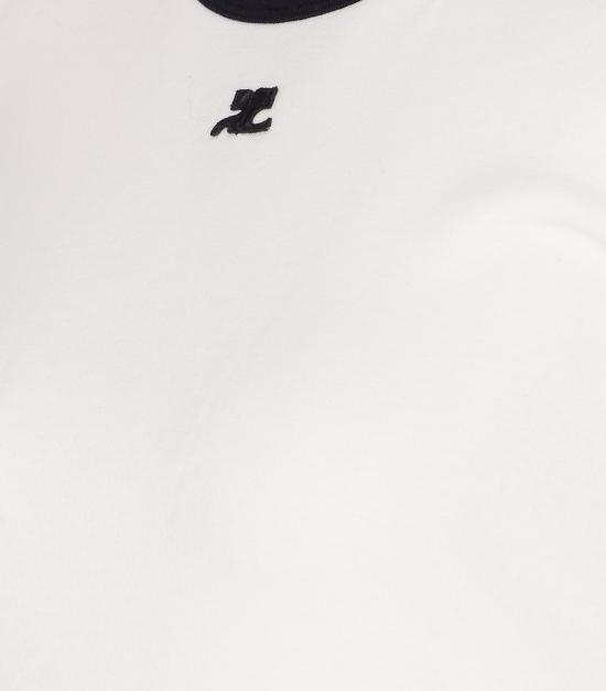 25FW 쿠레쥬 반팔 티셔츠 VESJTS017JS0070 0098 White - COURREGES