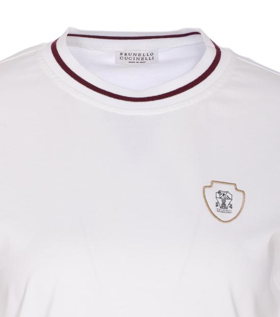 25FW 브루넬로 쿠치넬리 반팔 티셔츠 M0T81VD110 CGV62 White - BRUNELLO CUCINELLI