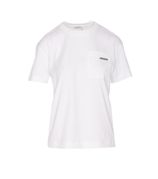 25FW 브루넬로 쿠치넬리 반팔 티셔츠 M0T81EC710 C6159 White