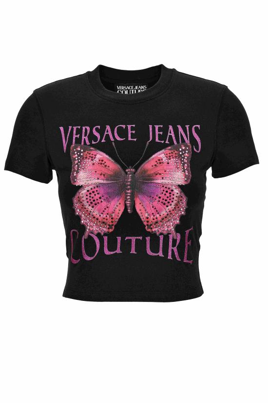 25FW 베르사체 반팔 티셔츠 79HAHB01 CJB01899 Black