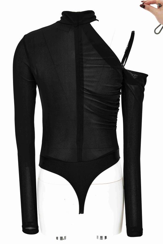 25FW 베르사체 바디수트 티셔츠 79HAM208 J0245899 Black - VERSACE