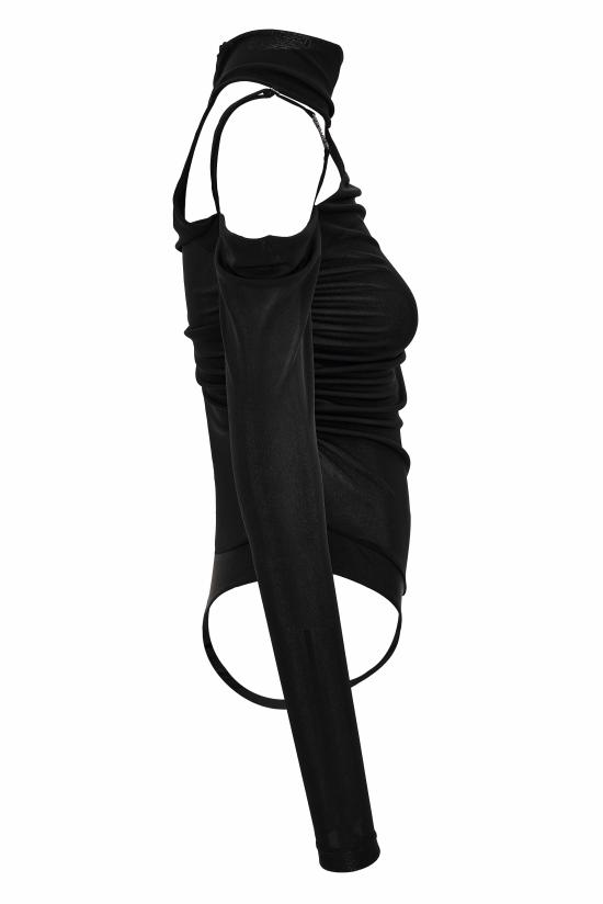 25FW 베르사체 바디수트 티셔츠 79HAM208 J0245899 Black - VERSACE