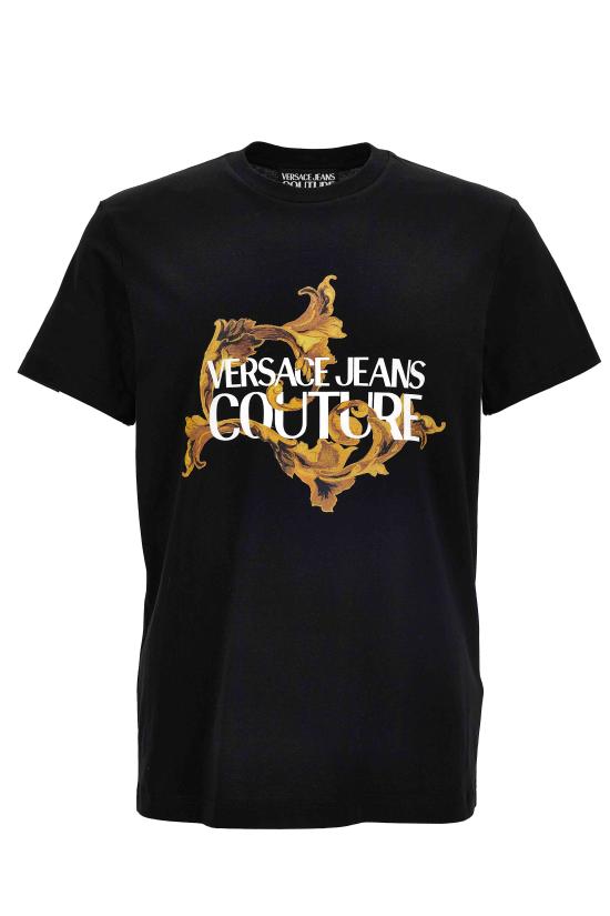 25FW 베르사체 반팔 티셔츠 79GAHE02 CJ00EG89 Black