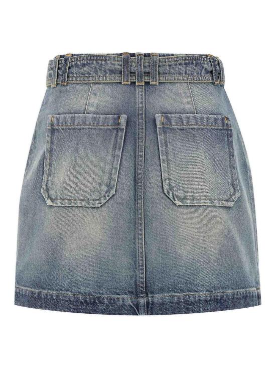  발망 숏 스커트 FF1LBA88DF796FC Light Blue - BALMAIN