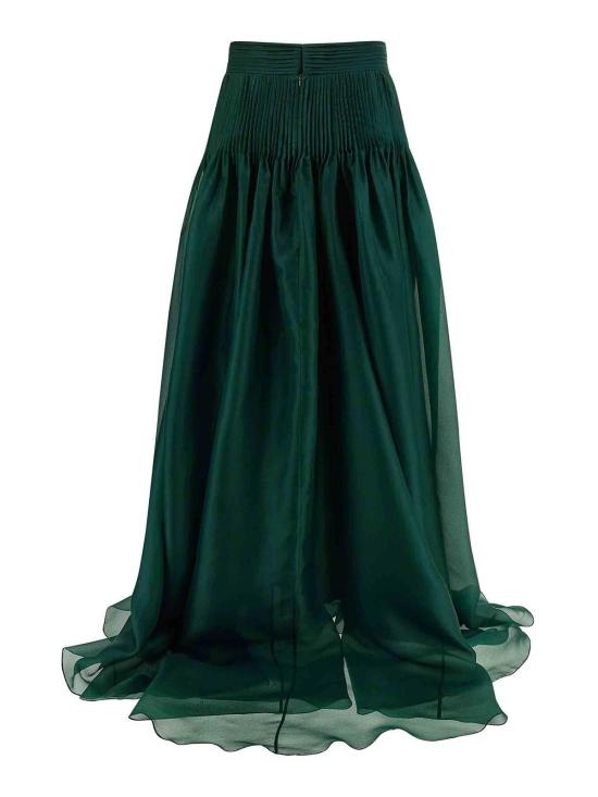 25FW 캐롤리나 헤레라 미디 스커트 F2511E319CRG034 Green - CAROLINA HERRERA