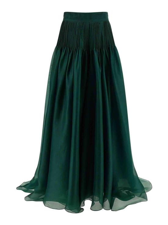 25FW 캐롤리나 헤레라 미디 스커트 F2511E319CRG034 Green