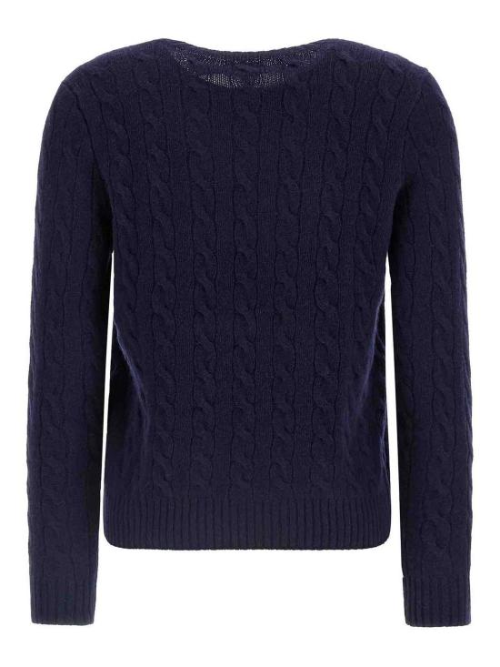  폴로 랄프로렌 폴로 자수 케이블 니트 스웨터 211971865003 Blue - POLO RALPH LAUREN