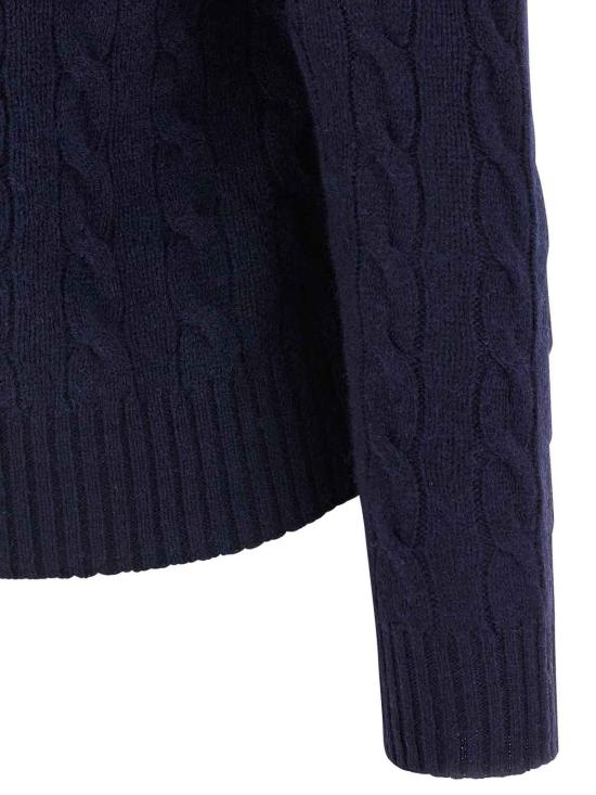  폴로 랄프로렌 폴로 자수 케이블 니트 스웨터 211971865003 Blue - POLO RALPH LAUREN