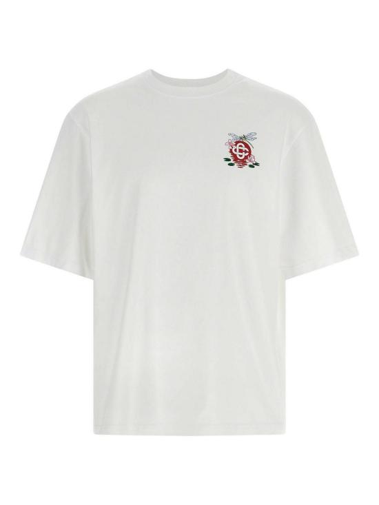  카사블랑카 반팔 티셔츠 MAW25JTS04408DRAGONFLYFLORAL White