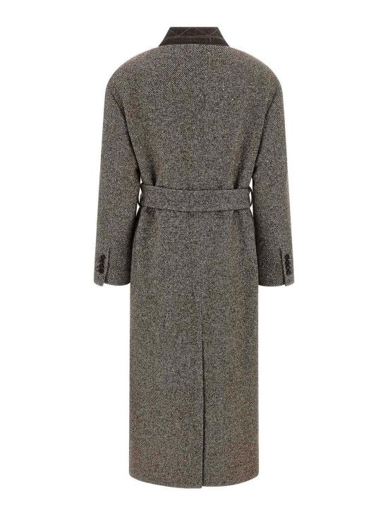 25FW 브루넬로 쿠치넬리 울 블렌드 벨티드 코트 MG5319932C6321 - BRUNELLO CUCINELLI