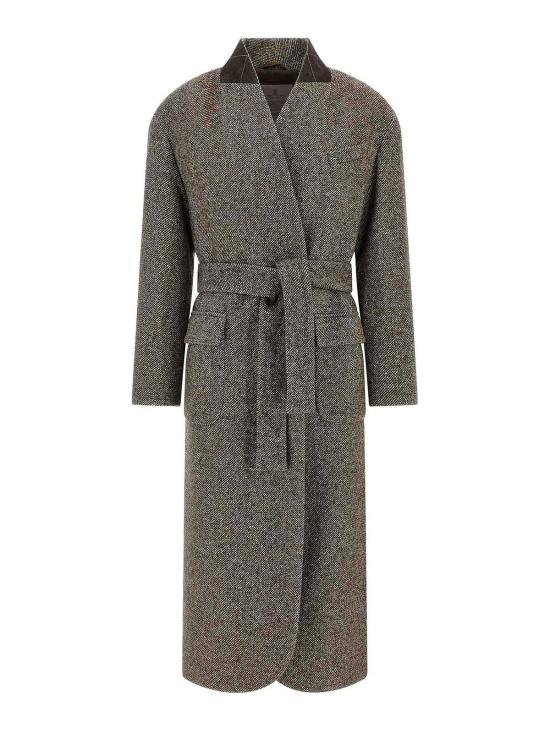 25FW 브루넬로 쿠치넬리 울 블렌드 벨티드 코트 MG5319932C6321