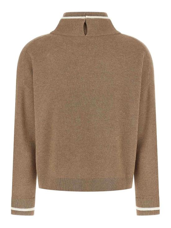  브루넬로 쿠치넬리 터틀넥 M16222704CFE05 Brown - BRUNELLO CUCINELLI