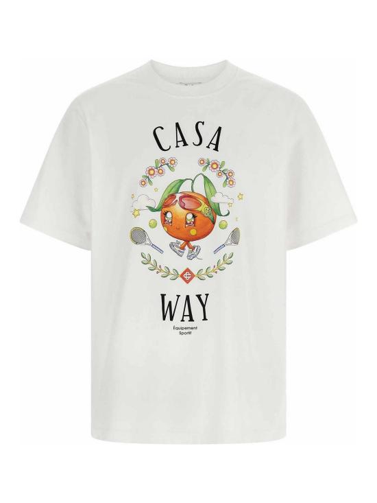  카사블랑카 반팔 티셔츠 MAW25JTS00102KAWAIIORANGE White