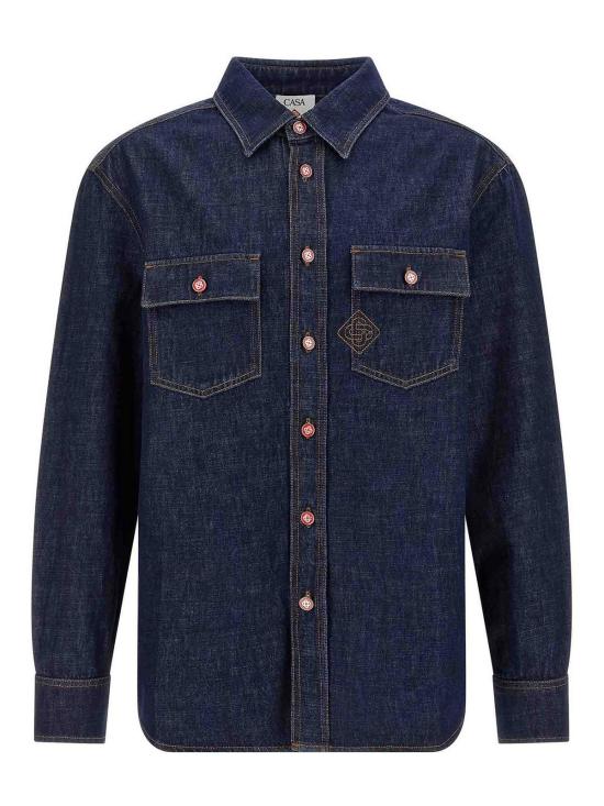  카사블랑카 셔츠 MPF25SH18901INDIGO Blue