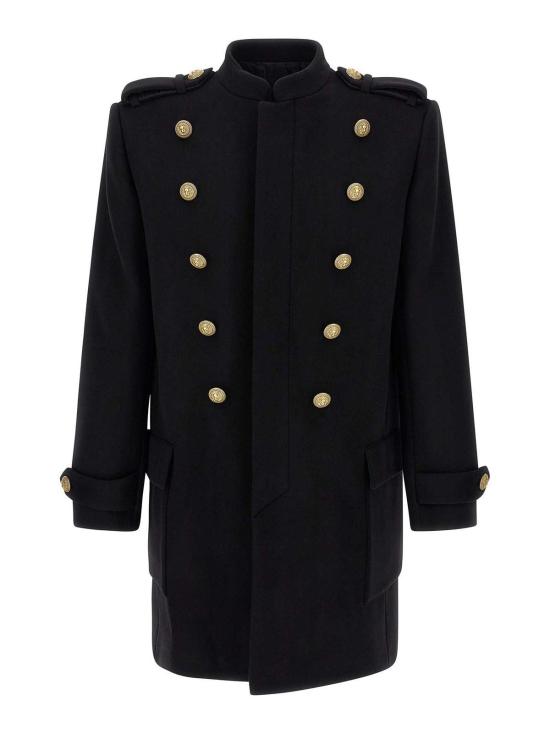  발망 코트 FH1UC155WB500PA Black - BALMAIN