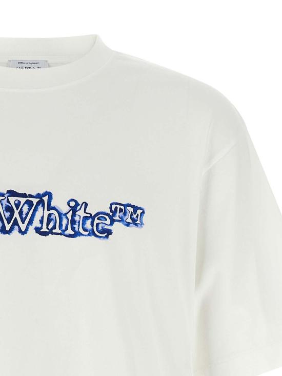  오프화이트 클라우디 어로우 스케이트 로고 티셔츠 OMAA120F25JER00G0146 White - OFF WHITE