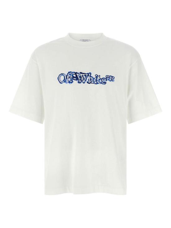  오프화이트 클라우디 어로우 스케이트 로고 티셔츠 OMAA120F25JER00G0146 White