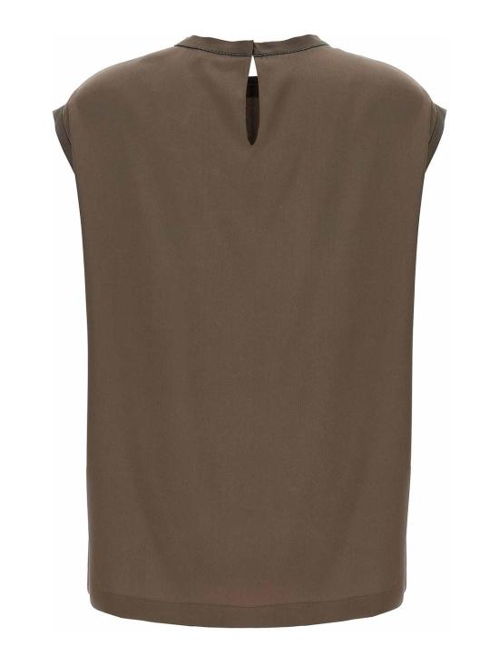 25FW 브루넬로 쿠치넬리 반팔 티셔츠 MPC59EH500C3981 Brown - BRUNELLO CUCINELLI