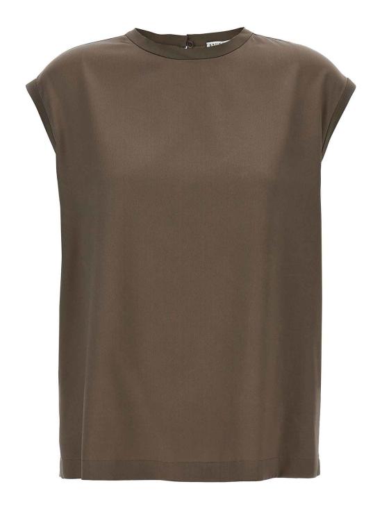 25FW 브루넬로 쿠치넬리 반팔 티셔츠 MPC59EH500C3981 Brown