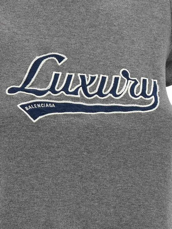  발렌시아가 반팔 티셔츠 807341TTVB81035 Grey - BALENCIAGA