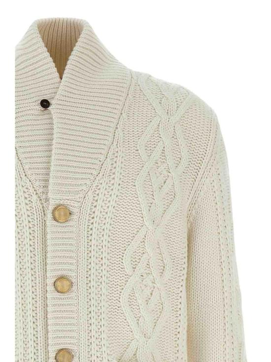  브루넬로 쿠치넬리 케이블 니트 가디건 MA2301006C2723 White - BRUNELLO CUCINELLI