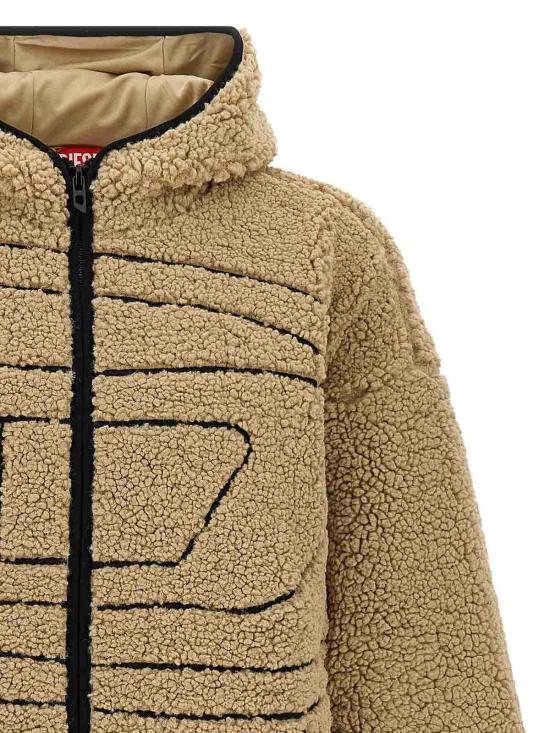  디젤 S-ZAT 테디 후디 자켓 A189470KIBT5FQ Beige - DIESEL
