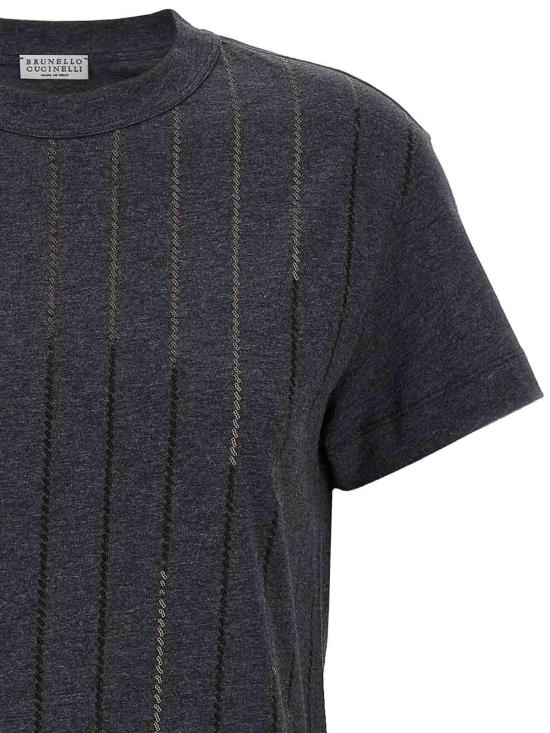  브루넬로 쿠치넬리 반팔 티셔츠 MPT81SO800C8127 Grey - BRUNELLO CUCINELLI