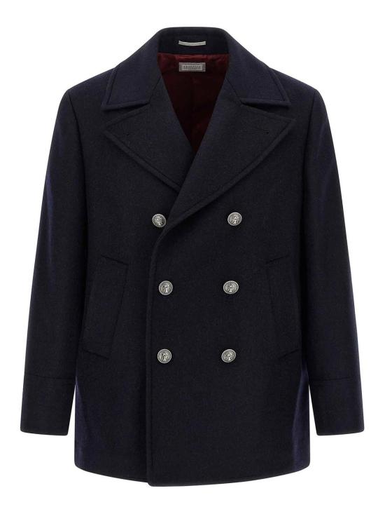 25FW 브루넬로 쿠치넬리 울 플라넬 피코트 MY4967026KCX200