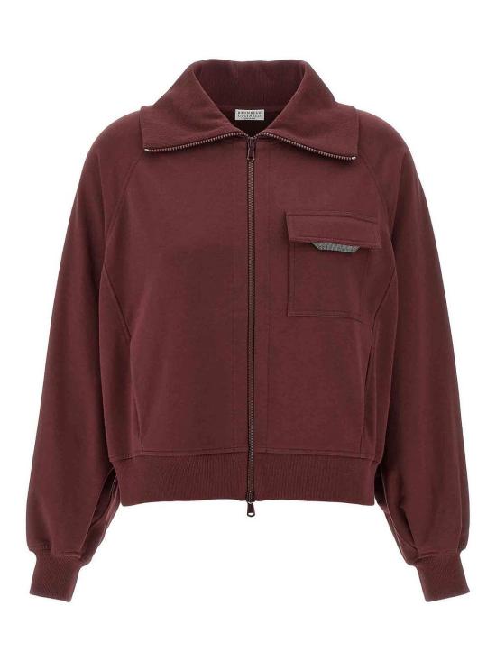  브루넬로 쿠치넬리 트레이닝 상의 MH827SN706C7235 Dark Red