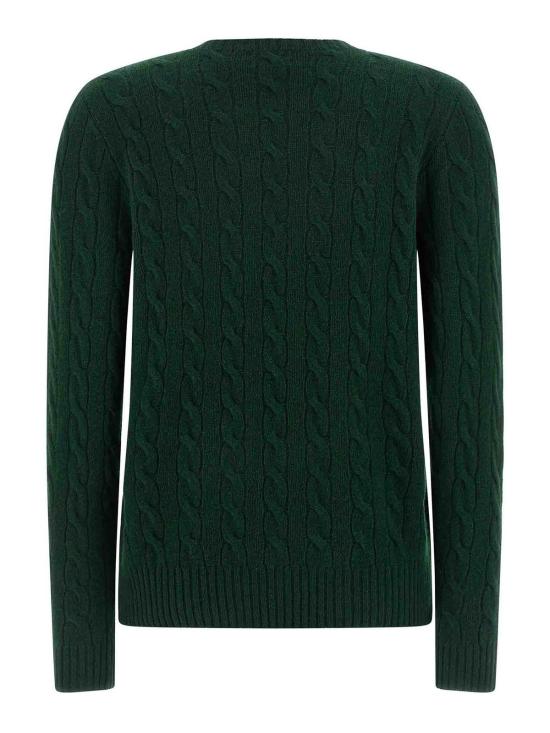  폴로 랄프로렌 폴로 자수 케이블 니트 스웨터 211971865009 Green - POLO RALPH LAUREN