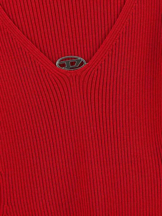  디젤 M-올리나 립드 울 점퍼  A189040PLBF42A Red - DIESEL