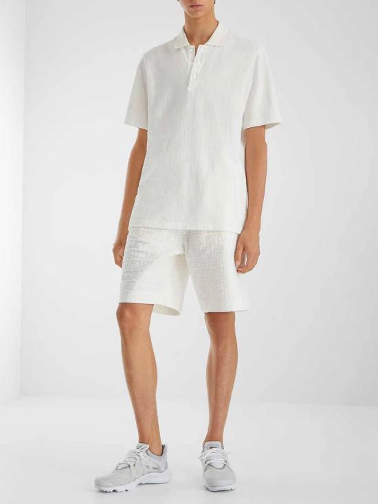 25FW 펜디 폴로 티셔츠 FAF717AR5GF0RQ0 Beige - FENDI