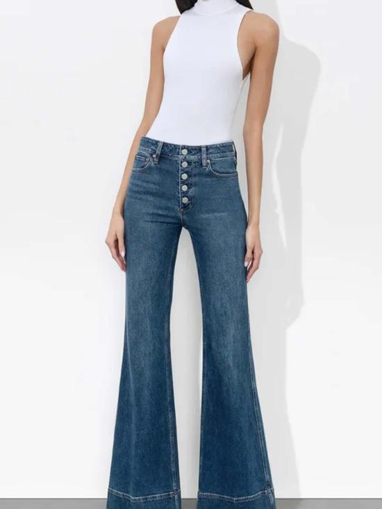 25SS 앨리스 앤 올리비아 데님 팬츠 CD000301128P476 Medium Wash - ALICE & OLIVIA
