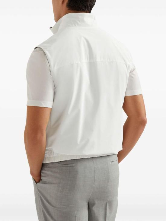  브루넬로 쿠치넬리 베스트 MM49A7460FCCT82 White - BRUNELLO CUCINELLI