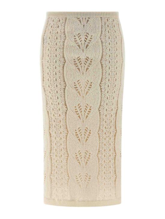  에르마노 설비노 미디 스커트 D472O723WNL14800 White